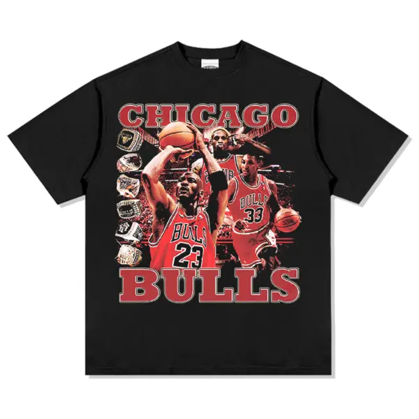 Chicago Bulls Tee NBA – Red Championship Rings