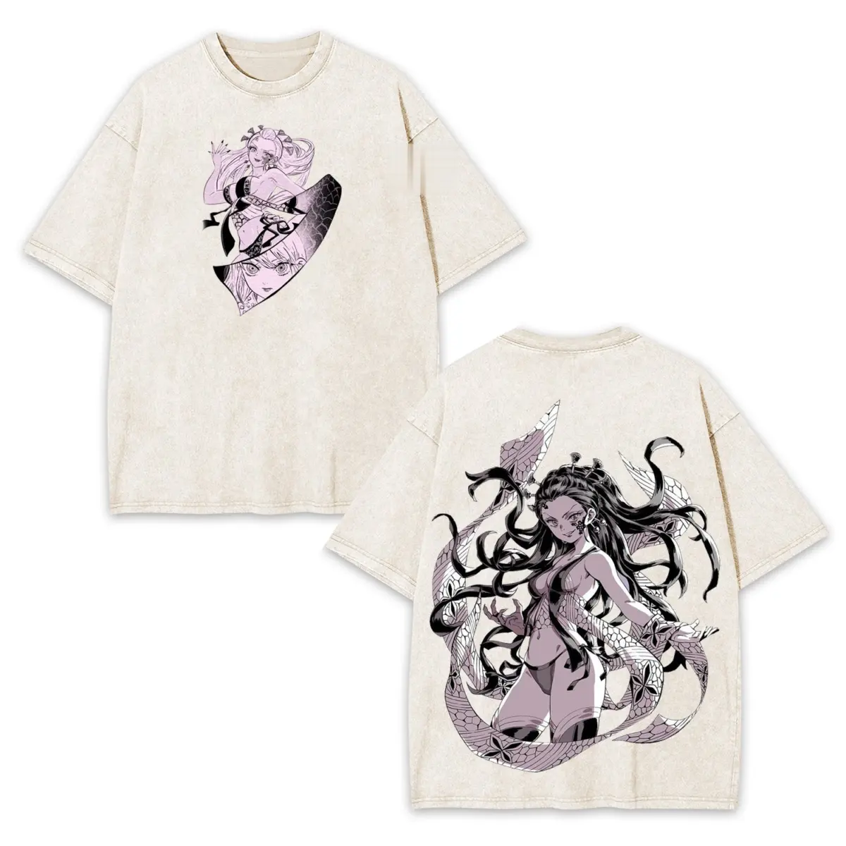 Daki Upper Moon 6 Demon Slayer Vintage Heavyweight Graphic T-Shirt — product image 3