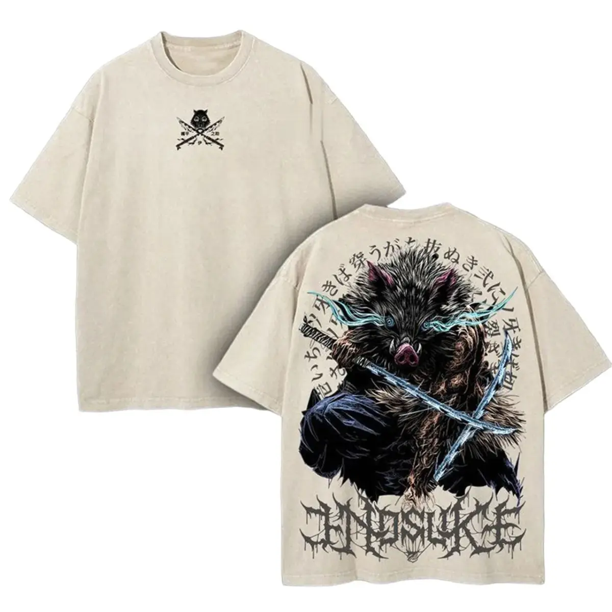 Demon Slayer Unisex Oversized Anime Graphic Tee — product image 2