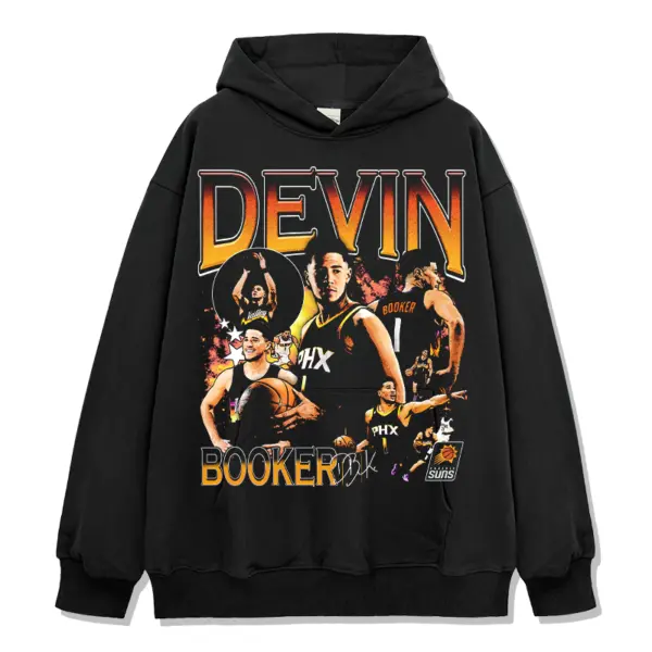 Devin Booker Hoodie NBA – Yellow Red Gradient Letters