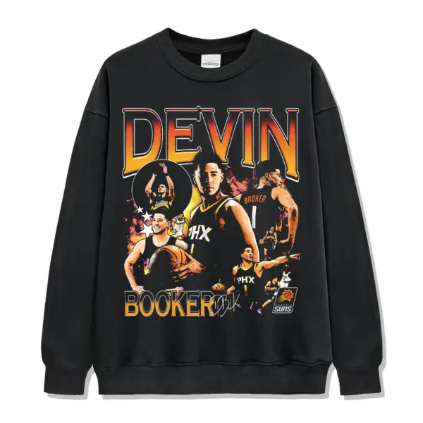 Devin Booker Sweatshirt NBA – Yellow Red Gradient Letters