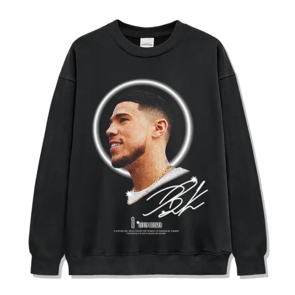 Devin Booker Sweatshirt NBA – Halo Portrait Signature