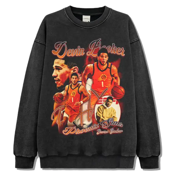 Devin Booker Sweatshirt NBA 2024 – Orange Script Phoenix Suns