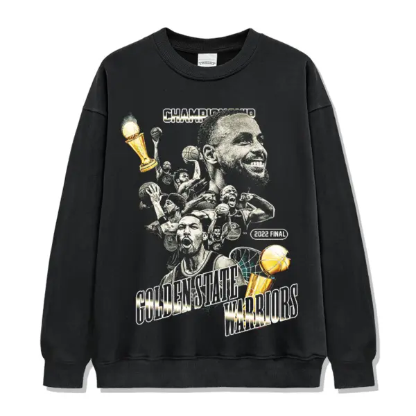 Golden State Warriors Sweatshirt NBA – 2022 Final Trophy Collage