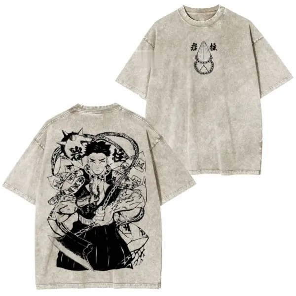 Gyomei Himejima Demon Slayer Anime Washed Graphic Tee