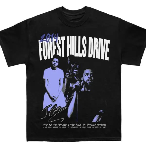 J Cole "Forest Hills Drive Album" TEE