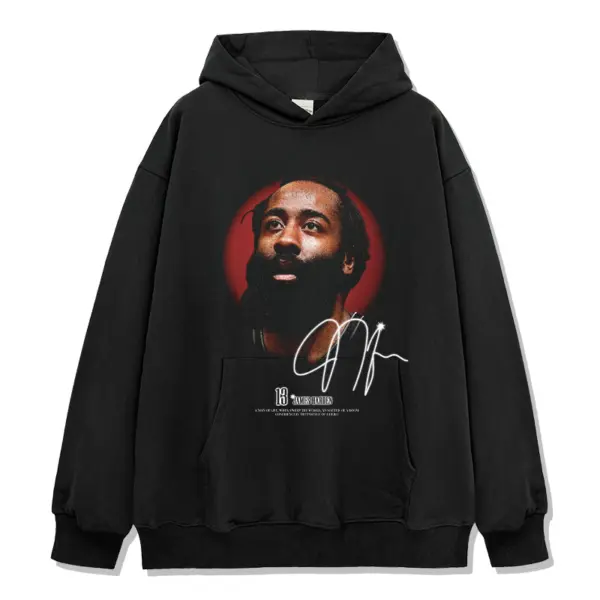 James Harden Hoodie NBA – Red Circle Portrait Signature