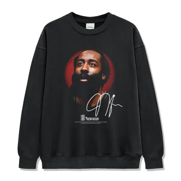 James Harden Sweatshirt NBA – Red Circle Portrait Signature