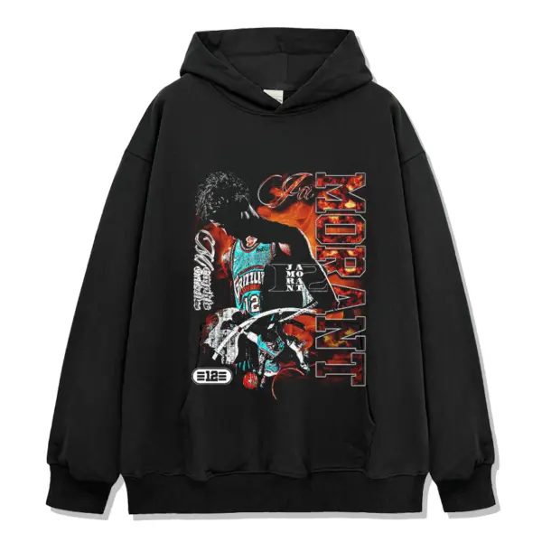 Ja Morant Hoodie NBA – Red Flame Lettering