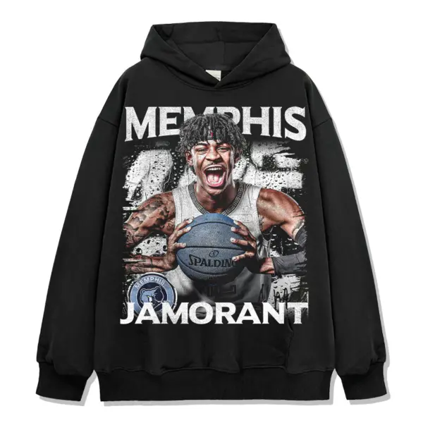 Ja Morant Hoodie NBA – Memphis Shouting Ball Photo