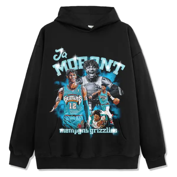 Ja Morant Hoodie NBA – Teal Grizzlies Script