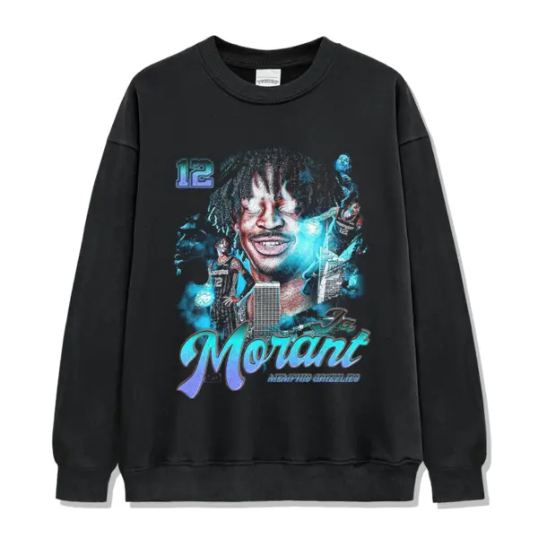 Ja Morant Sweatshirt NBA – Blue Neon Morant Script