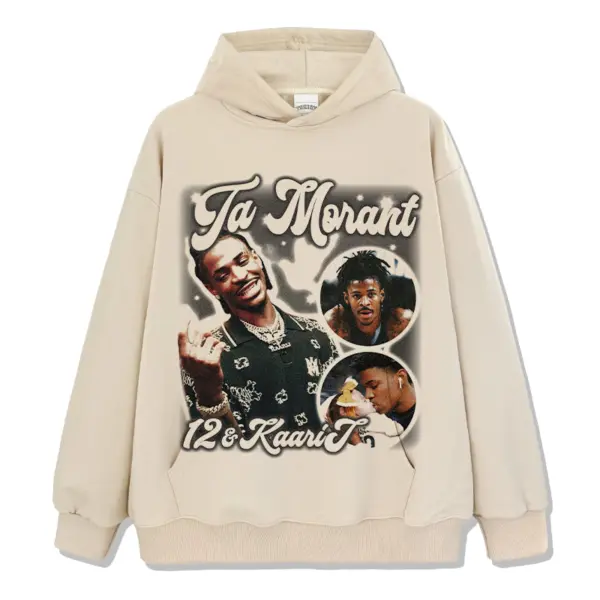 Ja Morant Hoodie NBA 2024 – Script, Round Photos