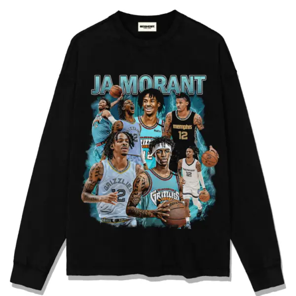Ja Morant Sweatshirt NBA 2024 – Teal Jersey Collage