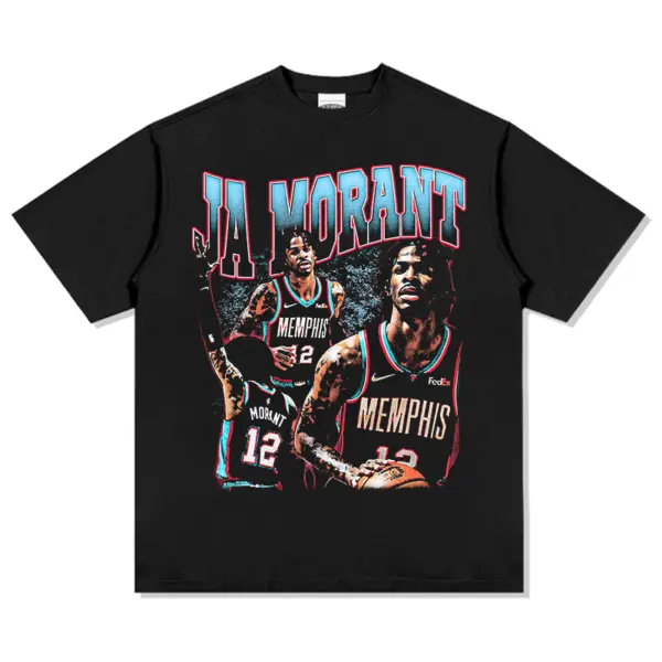 Ja Morant Tee NBA – Pink Arched Letters