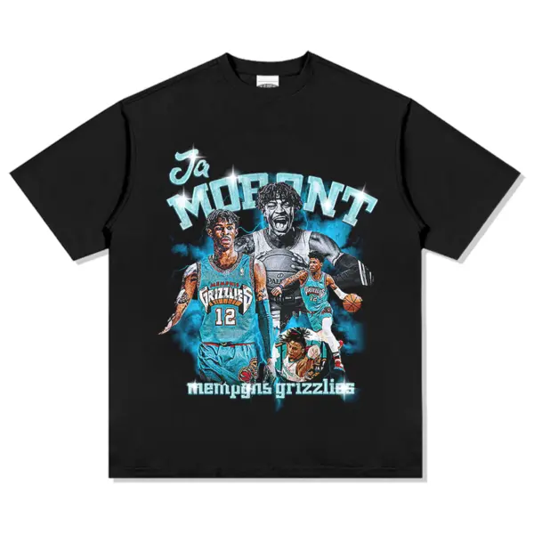 Ja Morant Tee NBA – Teal Grizzlies Script