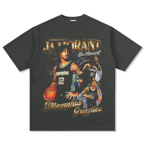 Ja Morant Tee NBA 2024 – Gold Grizzlies Script