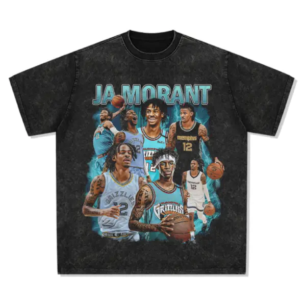 Ja Morant Tee NBA 2024 – Teal Jersey Collage