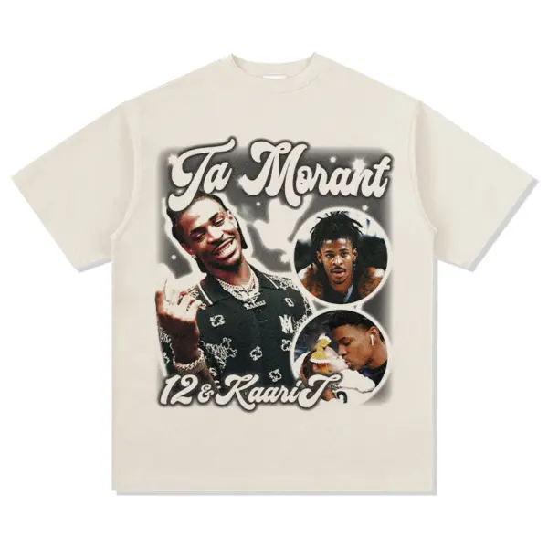 Ja Morant Tee NBA 2024 – Script, Round Photos