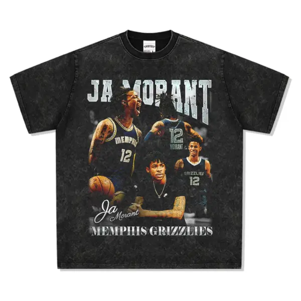 Ja Morant Tee NBA 2024 – White Serif Lettering