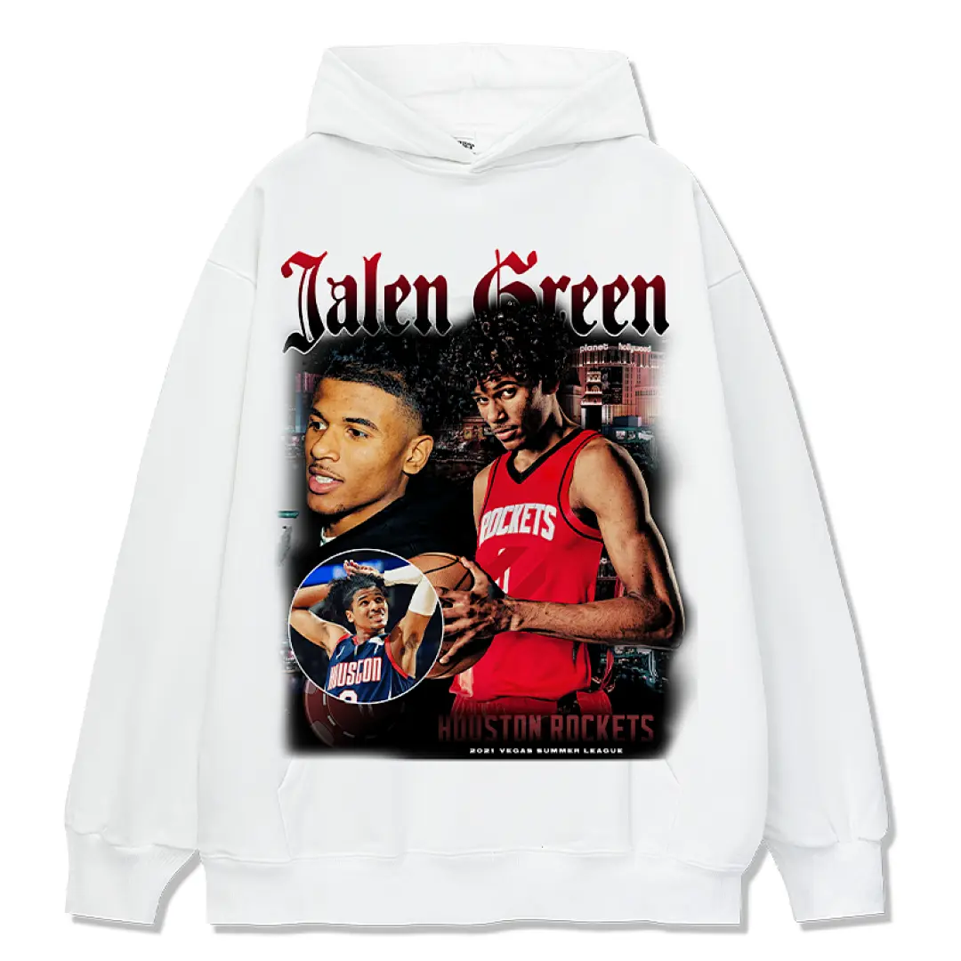 Jalen Green Design 6150 Hoodie - White