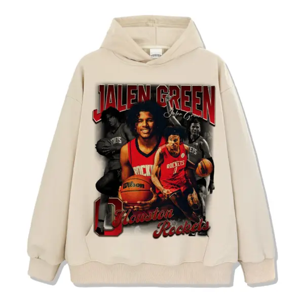 Jalen Green Hoodie NBA 2024 – Red Block Letters