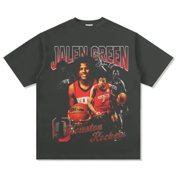 Jalen Green Tee NBA 2024 – Red Block Letters