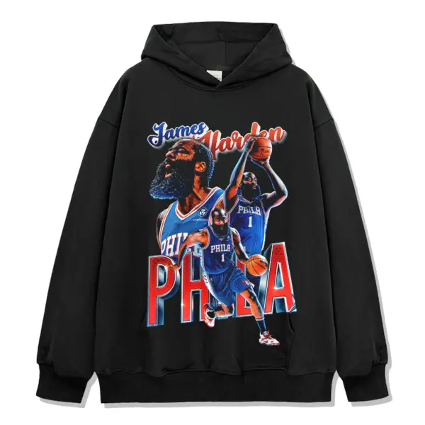 James Harden Hoodie NBA – Red and Blue Phila Lettering