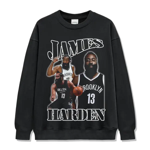 James Harden Sweatshirt NBA – Brooklyn 13 White Block Letters