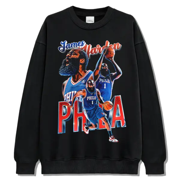 James Harden Sweatshirt NBA – Red and Blue Phila Lettering