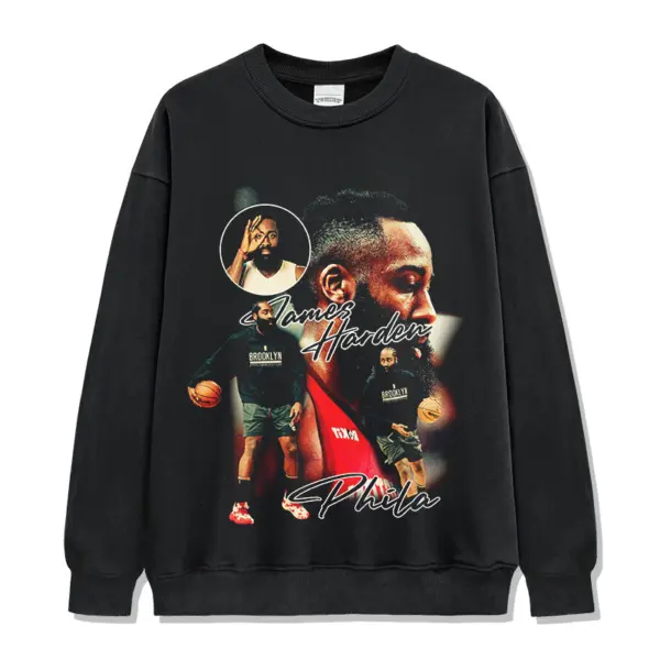 James Harden Sweatshirt NBA – Side Profile Phila Script