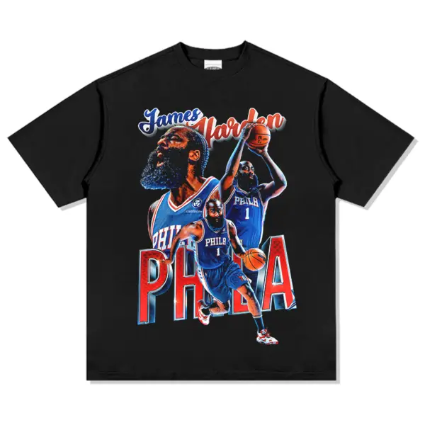James Harden Tee NBA – Red and Blue Phila Lettering