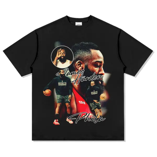 James Harden Tee NBA – Side Profile Phila Script