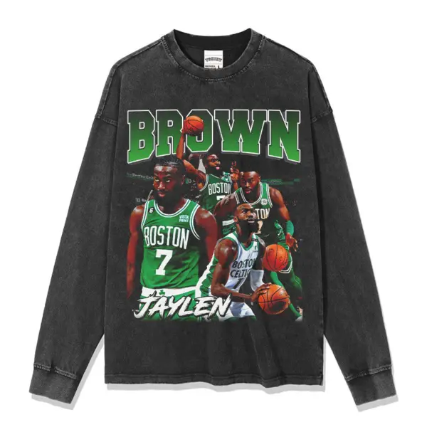 Jaylen Brown Sweatshirt NBA 2024 – Green Lettering Boston 7