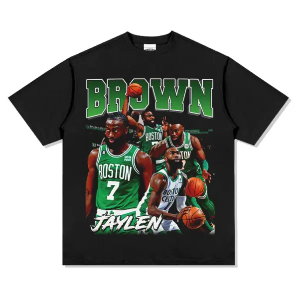 Jaylen Brown Tee NBA 2024 – Green Lettering Boston 7
