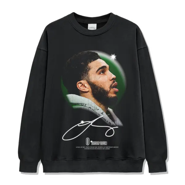 Jayson Tatum Sweatshirt NBA – Green Circle Profile