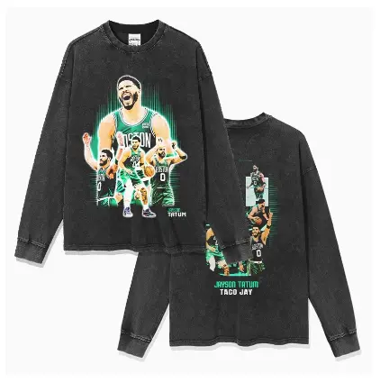 Jayson Tatum Sweatshirt NBA 2024 – Shouting Green Glow