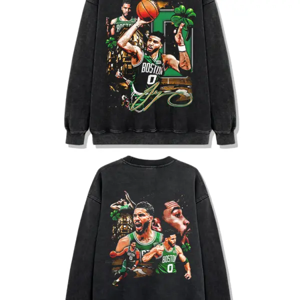 Jayson Tatum Sweatshirt NBA 2024 – Shamrock Jump Shot