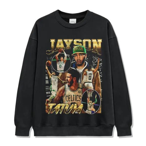 Jayson Tatum Sweatshirt NBA 2024 – Gold Jayson Letters