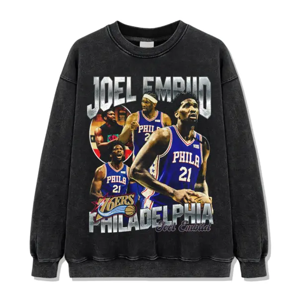 Joel Embiid Sweatshirt NBA 2024 – Philadelphia Collage