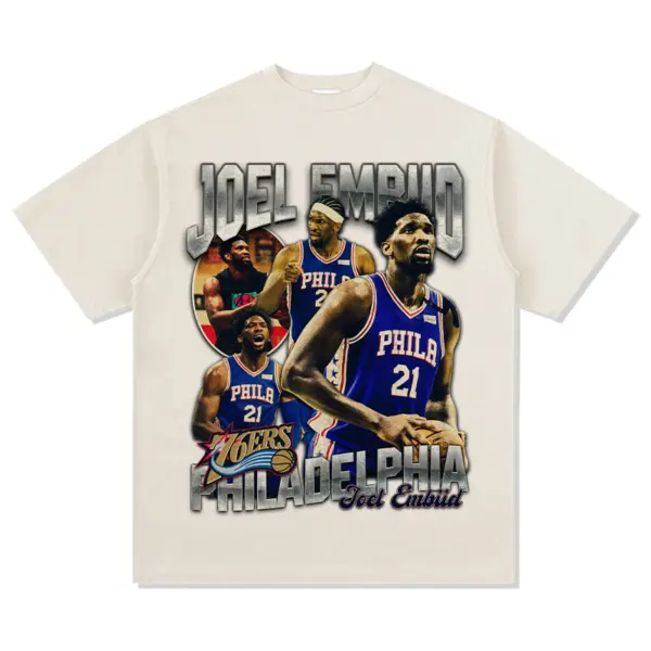 Joel Embiid Tee NBA 2024 – Philadelphia Collage