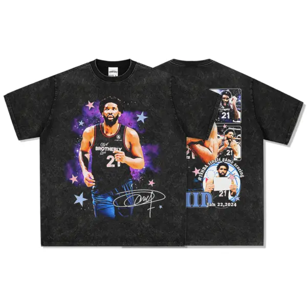 Joel Embiid Tee NBA 2024 – Purple Starburst