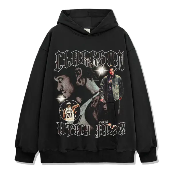 Jordan Clarkson Hoodie NBA – Grey Gothic Caps