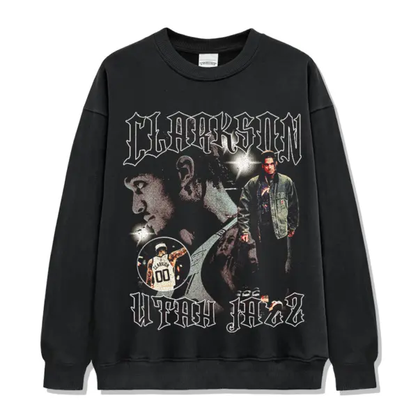 Jordan Clarkson Sweatshirt NBA 2024 – Grey Gothic Caps