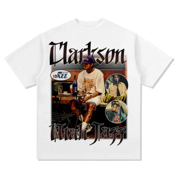Jordan Clarkson Tee NBA 2024 – Purple Cap Blackletter