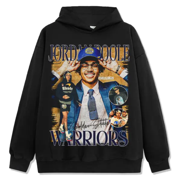 Jordan Poole Hoodie NBA – Blue Cap and Suit