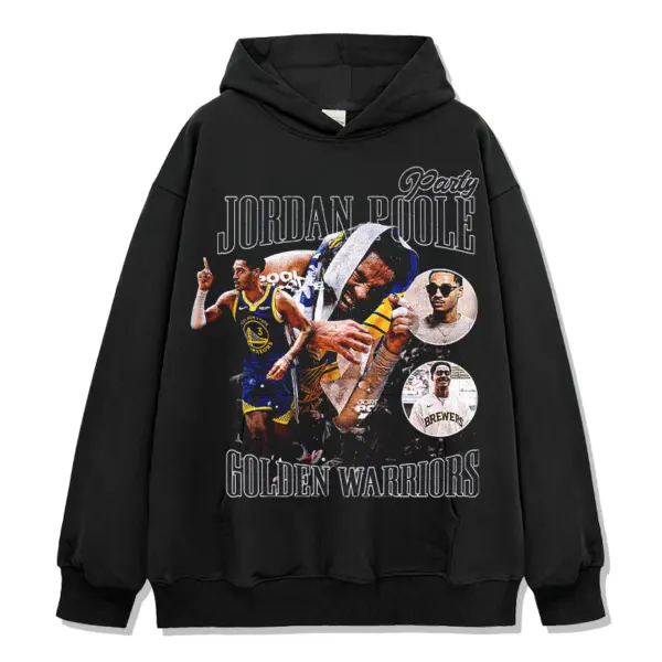 Jordan Poole Hoodie NBA – Silver Circle Collage