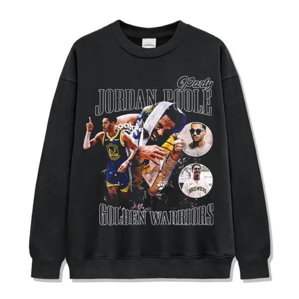 Jordan Poole Sweatshirt NBA – Golden Warriors Collage