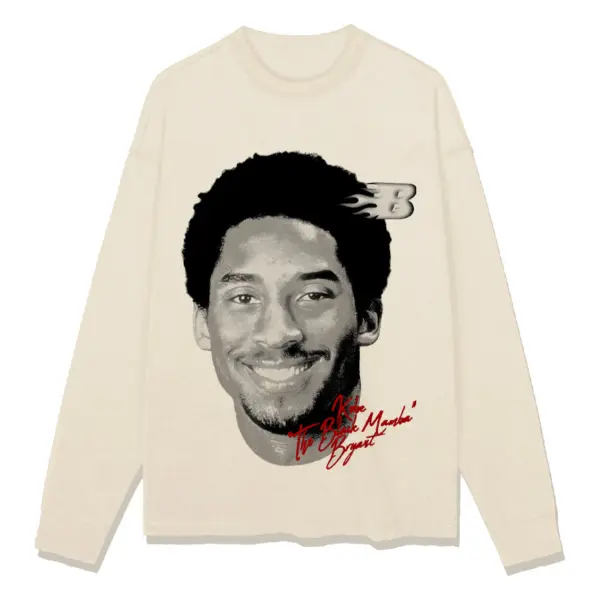 Kobe Sweatshirt NBA 2024 – Smiling Face, Red Script