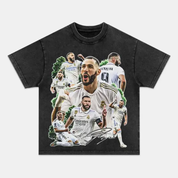 Karim Benzema Ballon d'Or Vintage Heavyweight Graphic T-Shirt